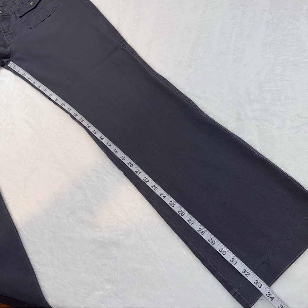 SUNDANCE Alberta Cotton Straight Leg Chino Trousers Size 10 Gray Boho Relaxed - Picture 9 of 9